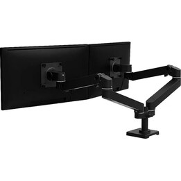 Brazo para monitor Ergotron LX Pro Dual Side by Side para 2 pantallas de hasta 27 pulgadas Negro