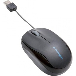 Ratón Kensington Pro Fit USB Retráctil 1000 DPI Negro Ambidiestro
