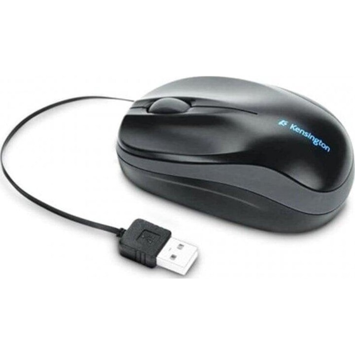 Mouse retrattile USB Kensington Pro Fit 1000 DPI nero ambidestro