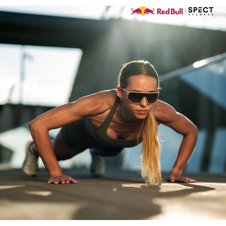 Óculos de ciclismo esportivos unissex Red Bull SPECT DASH com armação completa, cor azul.