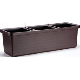Vaso autoirrigante URBALIVE BERBERIS TRIO, 117 x 39 cm, marrone.