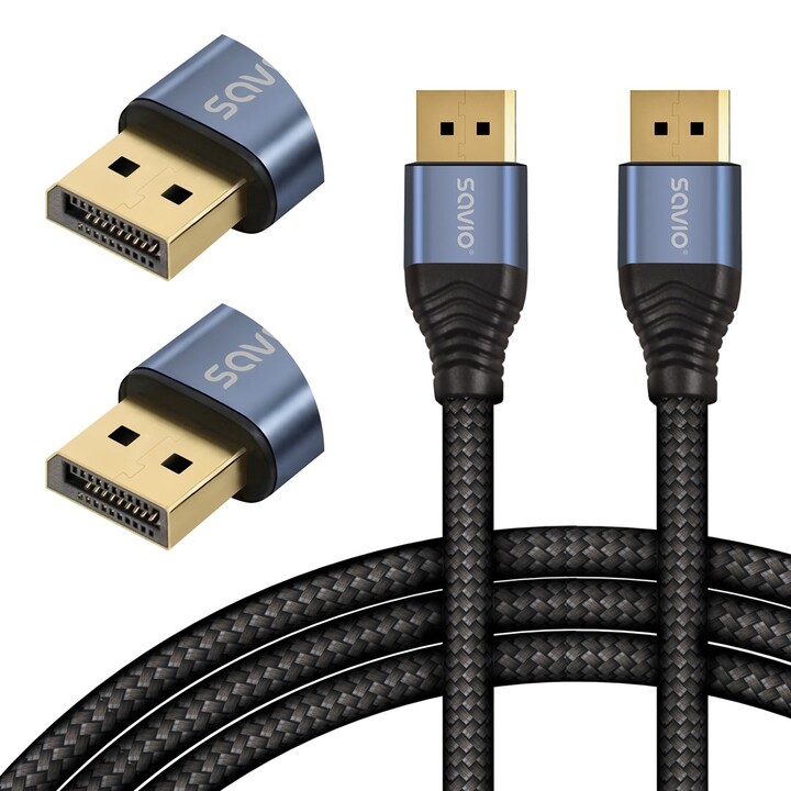 Cabo DisplayPort Savio CL-211 de 3 m, preto