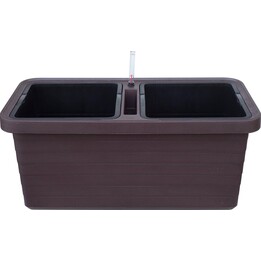 Vaso autoirrigante URBALIVE BERBERIS DUO, 78 x 39 cm, marrone.