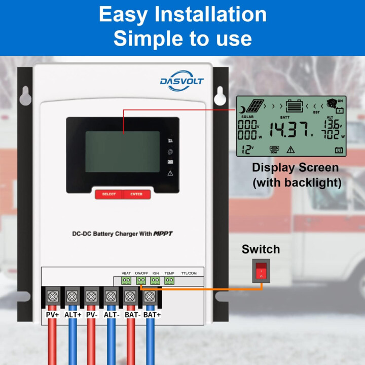 SRNE MD1250N05 Régulateur/chargeur DC-DC MPPT 50A