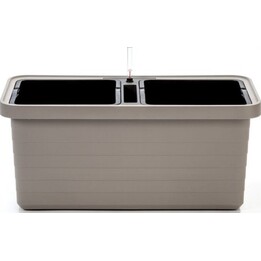 Vaso autoirrigante URBALIVE BERBERIS DUO, 78 x 39 cm, grigio chiaro.