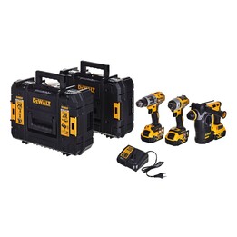 KIT D'OUTILS ÉLECTRIQUES COMBO DEWALT DCK368P3T-QW (DCH273+DCD796+DCF887)