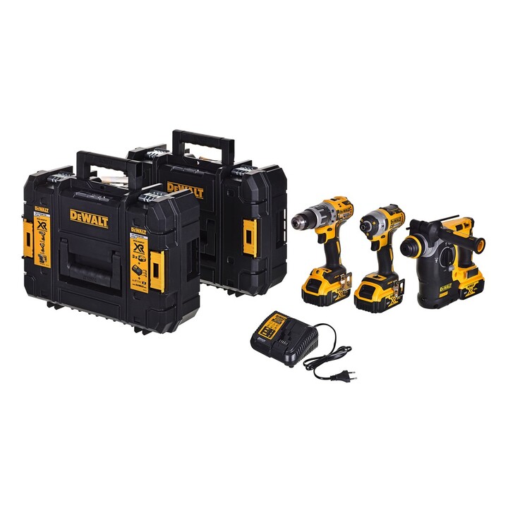 Kit de ferramentas elétricas combinadas DEWALT DCK368P3T-QW (DCH273+DCD796+DCF887)
