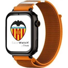 Save Family Plus Smartwatch, Valencia Edition, Schwarz, orangefarbenes Stoffarmband, SIM-Karte nicht enthalten