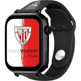 SaveFamily PLUS Smartwatch Athletic Club Bilbao Edition Black Silicone Strap SIM card not included