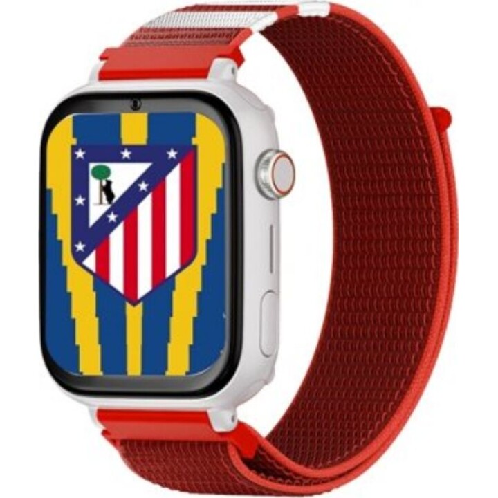 SaveFamily Plus Smartwatch Atlético de Madrid Edition Bianco Cinturino in tessuto Rosso Carta SIM non inclusa