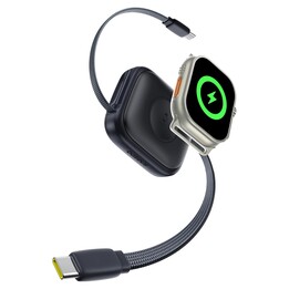 Baseus einziehbares USB-C-Kabel für Apple Watch, 100 W 5 A Schnellladekabel mit 2,5 W max. kabellosem Ladegerät