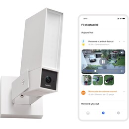 Telecamera da esterno originale Netatmo NOC2-W, bianca.