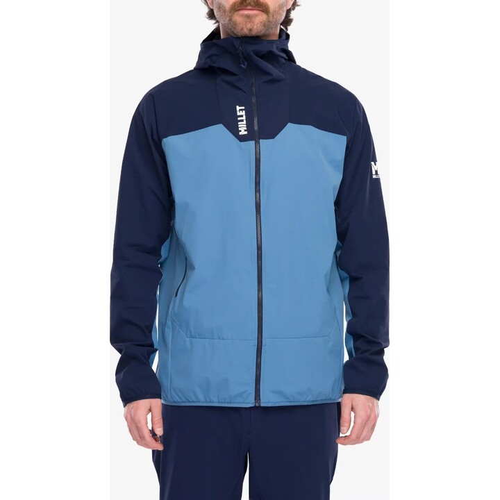 Giacca softshell con cappuccio Millet Kamet Xcs Light - blu corona/zaffiro, taglia: m