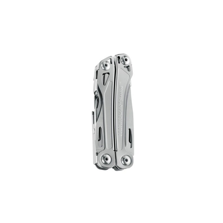 Alicate multifuncional de bolso Leatherman Sidekick com 14 ferramentas, cor prata.