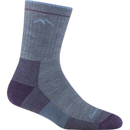 Meias Darn Tough Hiker Micro Crew Femininas, Cano Médio, Amortecimento - Jeans Claro, Tamanho: M