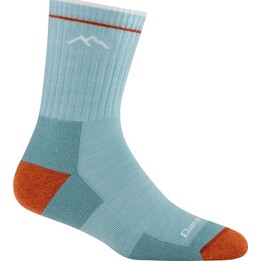 Meias Darn Tough Hiker Micro Crew Midweight Femininas de Lã Merino com Amortecimento - Cor Glacier, Tamanho: G