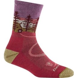 Darn Tough Northwoods Women's Micro Crew Midweight Cushioned Hiking Socks - Blueberry Color Size: L
