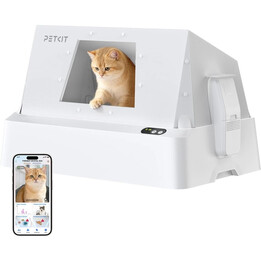 PETKIT Purobot Crystal Duo IA avec couvercle - Bac à litière autonettoyant