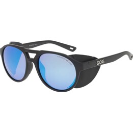 Occhiali da sole polarizzati GOG Nanga - Nero opaco/Blu e bianco