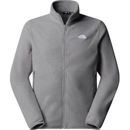 The North Face Glacier Fleece Jacket TNF Mid Grey Heather Small Full Zip Lightweight Thermal Layer