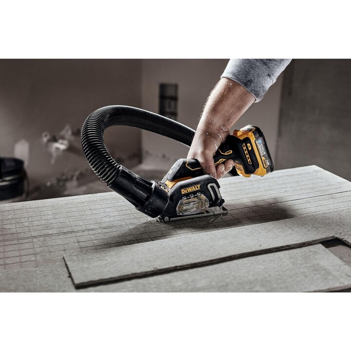 DEWALT DCS438E2T-QW - Cortadora multimaterial 18V Powerstack, Ø de disco 76mm, Motor sin escobillas, M10