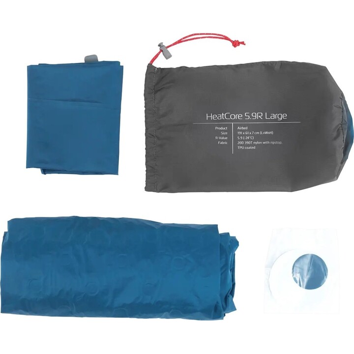 Robens HeatCore 5.9R Large Self-Inflating Sleeping Mattress - Blue