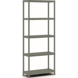 KETER PLASTIC BOOKCASE 5 SHELVES 75 x 32 x 176 cm GREY IT....