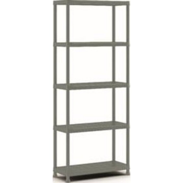 Estante de plástico Keter, 5 prateleiras, 75 x 32 x 176 cm, cinza.