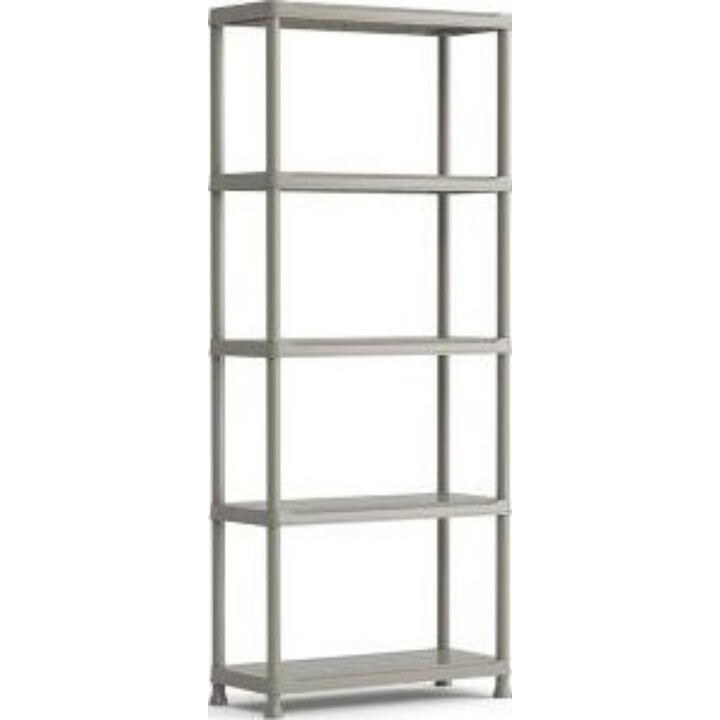 Estante de plástico Keter, 5 prateleiras, 75 x 32 x 176 cm, cinza.