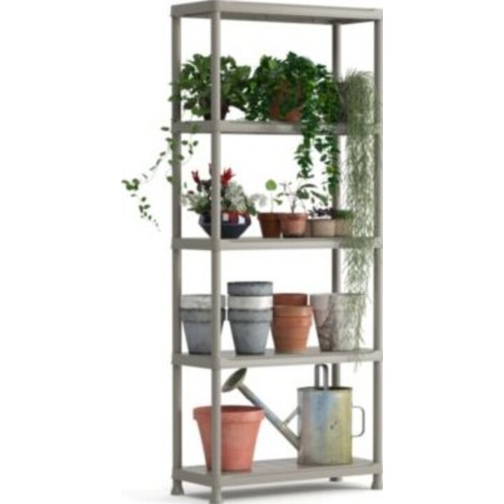 KETER KUNSTSTOFF BÜCHERREGAL 5 REGALE 75 x 32 x 176 cm GRAU IT....