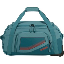 Mala de viagem com rodas American Tourister City Racer S / 55x35x25cm / 2 rodas / Azul-esverdeado