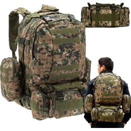Mochila Tática Militar Extralink 4 em 1 para Escola, Viagem e Sobrevivência - 50L Mil-668