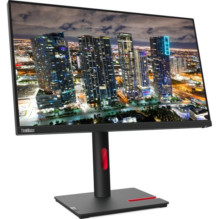Monitor Lenovo ThinkVision T24i de 24 polegadas FHD IPS 60Hz com concentrador USB Preto
