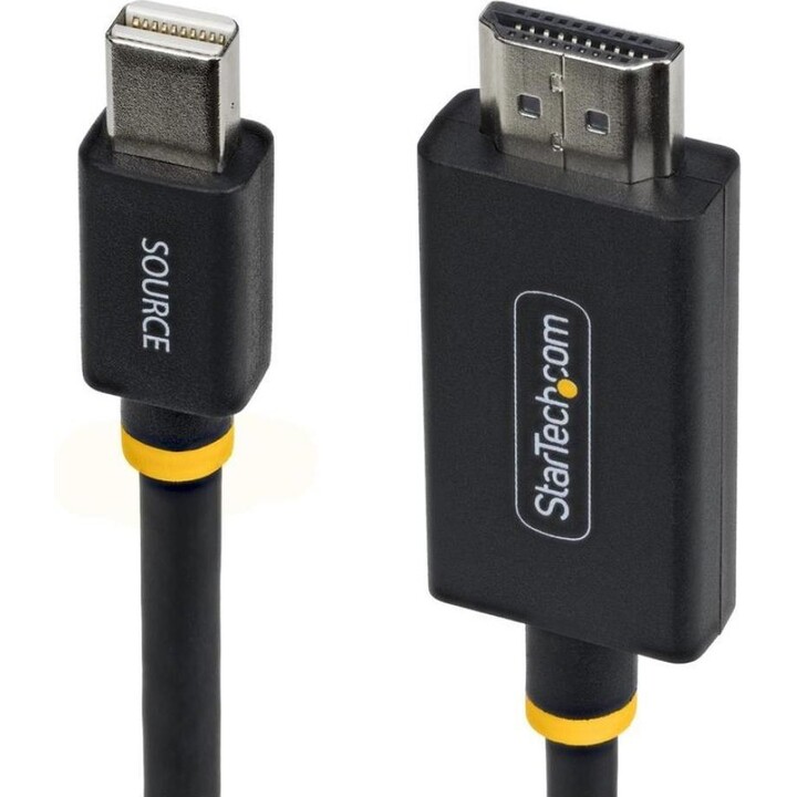 StarTech.com 1m Mini DisplayPort zu HDMI Adapterkabel, 4K 60Hz mit HBR3/HDCP 2.3/DPCP, MDP zu HDMI 2.0, aktiver Video Converter,