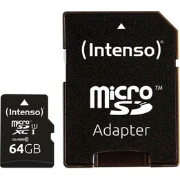 Intenso 3423490 microSD UHS-I Premium 64GB Memory Card with Adapter