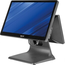 iggual TPV Dual Screen Point of Sale System 15,6 pollici FHD Intel N100 8GB RAM 256GB SSD Windows 11 Pro Nero