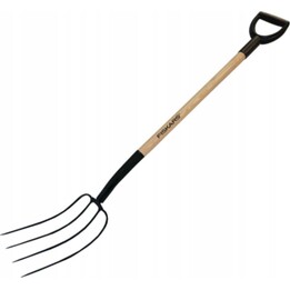 Horquilla para compost FISKARS de 4 púas 1023112, grande, para excavar compost