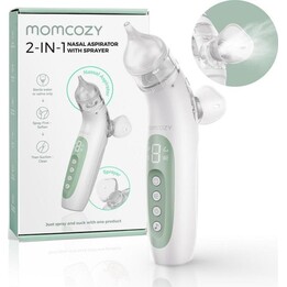 MOMCOZY BN007 BREEZYCLEAR Aspiratore nasale elettrico 2 in 1: spray e aspirazione.