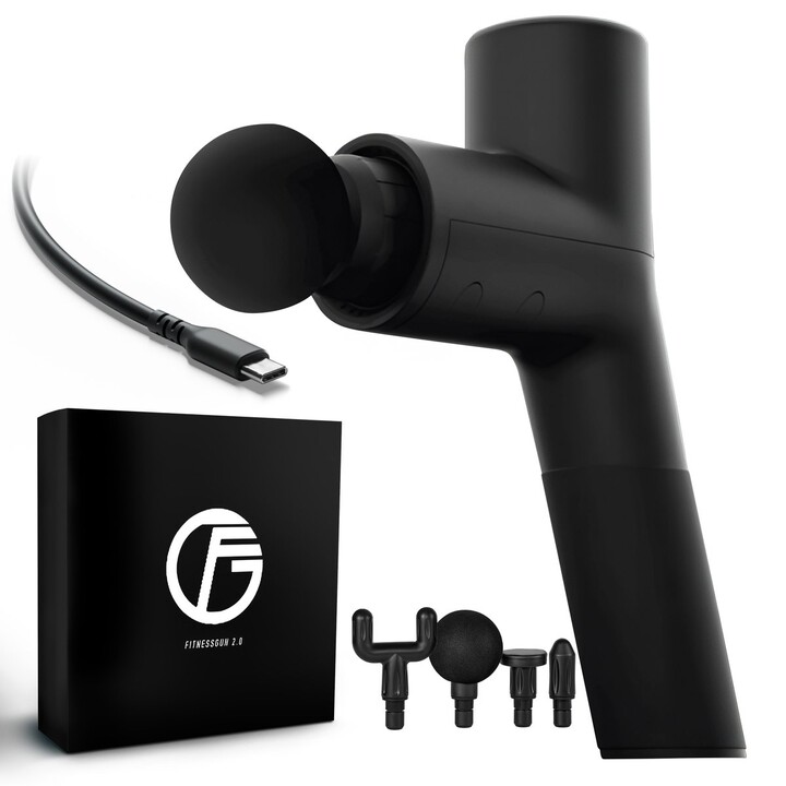 Pistolet de massage Extralink Massage Gymgun Fit 2.0 Lite, 4 têtes, 6 modes