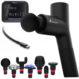 Extralink Massage Gymgun Fit 2.0 Pro Massagepistole, 7 Zubehörteile, 6 Modi