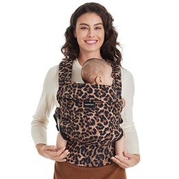 Momcozy BC001 Canguru para Bebê Recém-Nascido a Criança em Algodão com Estampa de Leopardo | Mochila Canguru para Bebê | Algodão