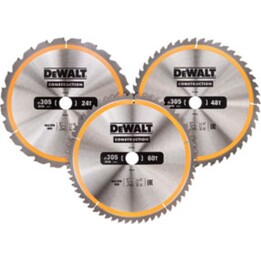 Lâmina de serra circular DeWalt DT1964-QZ 305 x 30 mm 3 unidades DT1958-QZ DT1959-QZ DT1960QZ