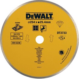 DeWalt DT3733-XJ - Disco de diamante para corte en húmedo de azulejos de cerámica, 250 x 25,4 mm