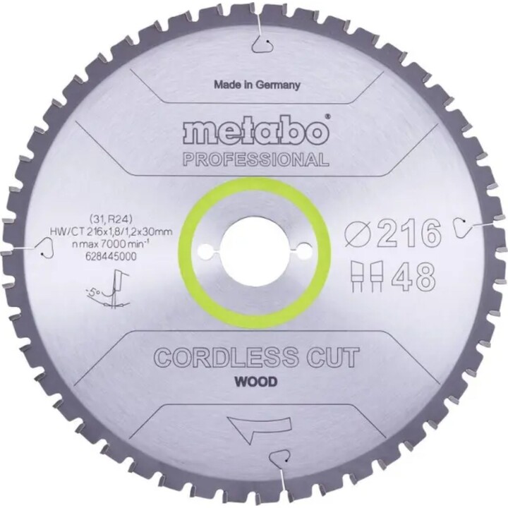 Metabo - Wood saw blade 216x30 mm, 28 teeth 628444000