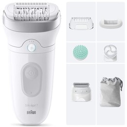 Braun Silk Epil SkinSpa7 7-081 Epilator/ with Battery/ 6 Accessories