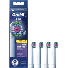 Testine di ricambio Braun per spazzolino elettrico Oral-B 3D White / Confezione da 4