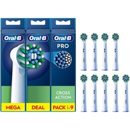 Ersatzbürstenköpfe für Oral-B Pro CrossAction Zahnbürste / 9er-Pack
