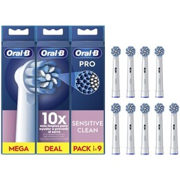 Cabeça de substituição Braun para escova de dentes Braun Oral-B Sensitive Clean / Pacote com 9 unidades