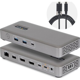 StarTech 208UE-USB4-DOCK Estação de ancoragem USB4 com duplo 4K 144Hz 2.5GbE 100W PD