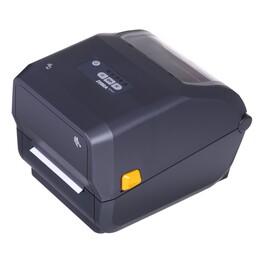 Stampante per etichette Zebra ZD421 a trasferimento termico, risoluzione 203 x 203 DPI, connettività wireless e cablata.